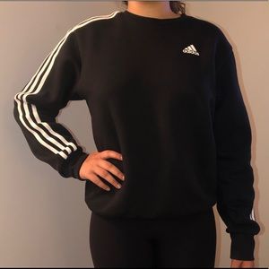 Adidas striped sweatshirt black